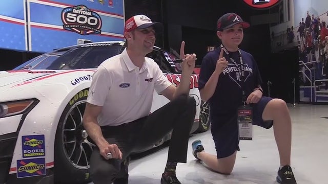 Daytona 500 winning car on display at Motorsports Hall of Fame