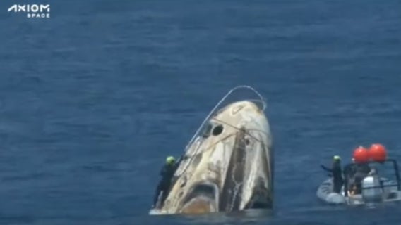 Welcome back! Axiom 1 mission crew returns to Earth with splashdown off the coast of Florida