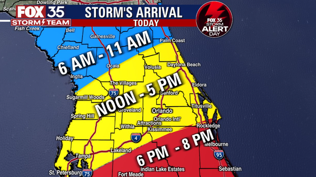 Orlando weather timeline: Here is when Thursday storms are expected to reach Central Florida
