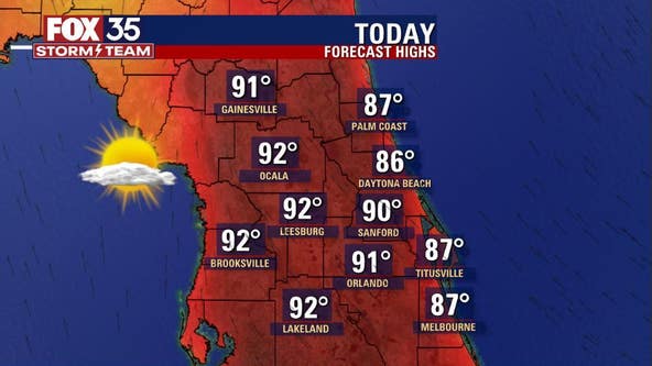 Toasty day ahead before holiday weekend storms move into Central Florida