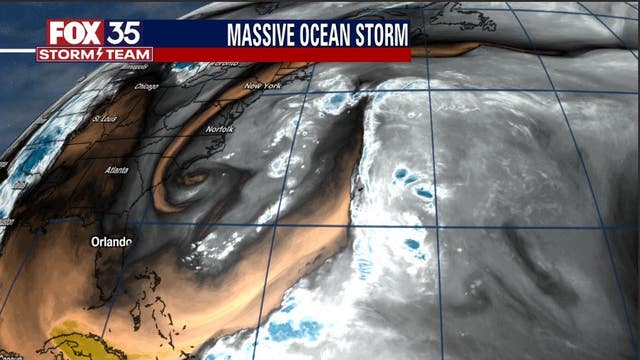 Low pressure lingering off East Coast brings gusty winds, high surf, rip currents and coastal flooding
