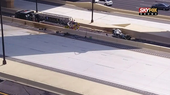 Man dies after his vehicle falls from Florida overpass onto Interstate 4, police say