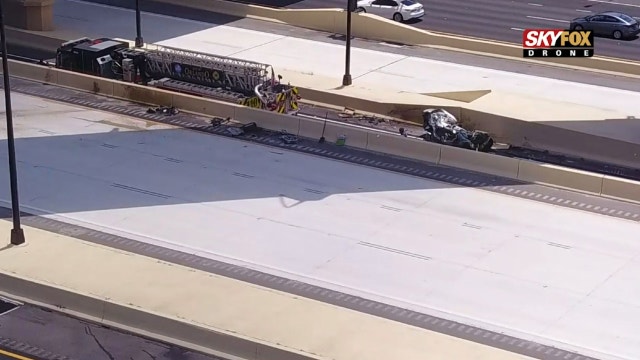 Man dies after his vehicle falls from Florida overpass onto Interstate 4, police say