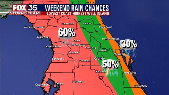 Central Florida sizzles, rising rain chances this weekend