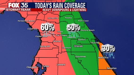 Orlando weather: Wet Wednesday ahead of brief dry spell