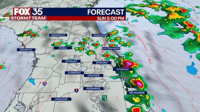 TIMELINE: Storms to fire up across Central Florida Sunday and Monday