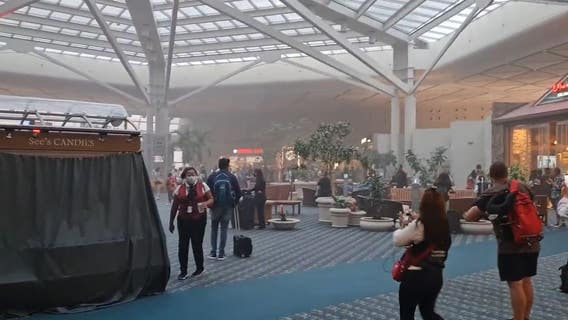 VIDEO: Smoke fills Orlando International Airport terminal after Burger King fire