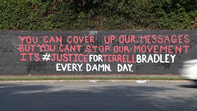 'God Bless Derek Chauvin': Mural for man attacked by K-9 defaced with praise for George Floyd's killer