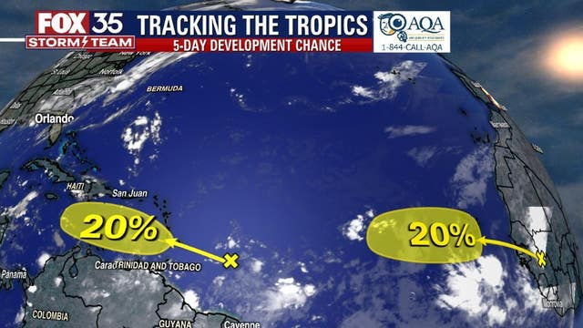 2 tropical waves being monitored for possible further development
