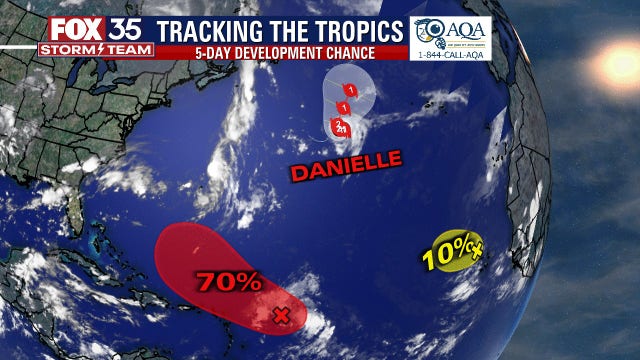 Tropical Storm Danielle forms in the Atlantic, expected to become hurricane