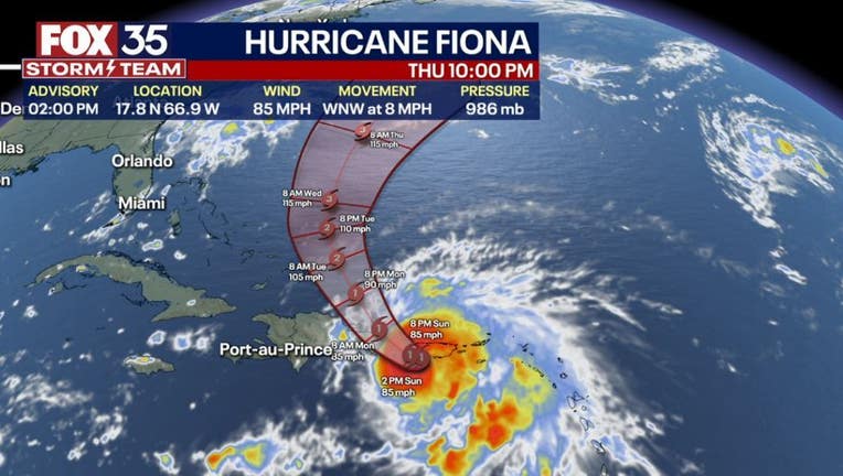 Hurricane Fiona (Sept. 18, 2pm)