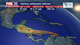 Tropical Depression 13 forms in Caribbean, expected to become Hurricane Julia this weekend