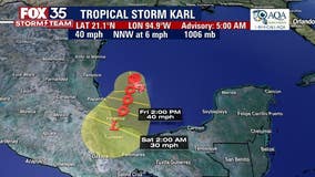 Tropical Storm Karl forms in Gulf of Mexico