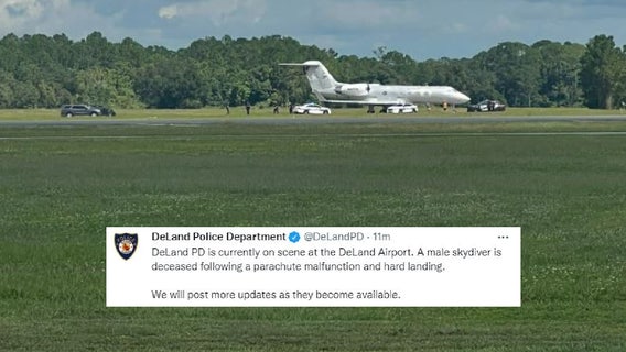 Police: Person skydiving at Skydive DeLand killed after parachute failed to open