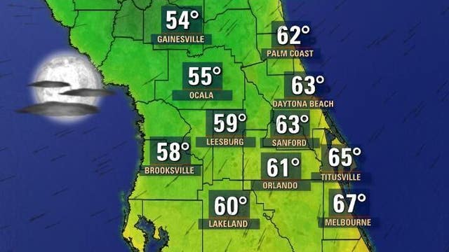 Orlando weather forecast: Cold front to drop temperatures into the 50s in Central Florida