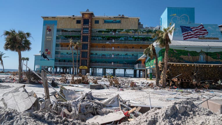 FORT MYERS BEACH FL - OCTOBER 7, 2022 The Lani Kai Hotel stands