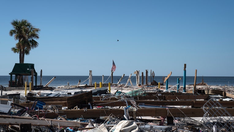FORT MYERS BEACH FL - OCTOBER 7, 2022 Foundations and supports,