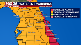 Tropical Storm Nicole: Hurricane Warning issued for portions of Florida's east coast