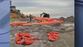 Officials: Person stabbed, destroyed temporary seawall protecting Florida oceanfront homes