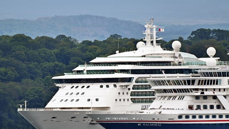 Cruise Ships Pass In The Firth Of Forth