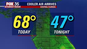 Cold front arrives bringing beautiful weekend weather to Central Florida