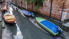 Prolonged low tides in Venice see smaller canals dry up