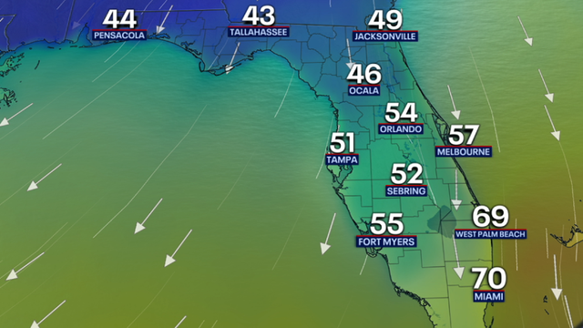 Orlando weather: Cold front to drop temps into the 40s, 50s after sizzling week in Central Florida