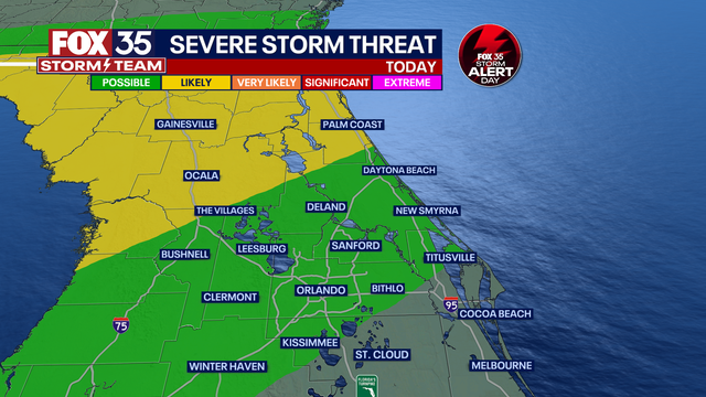 Orlando weather: Severe storms possible in Central Florida before cooler air moves in