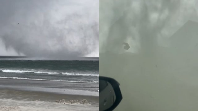 Video: Incredible 'tornadic waterspout' at Florida's New Smyrna Beach