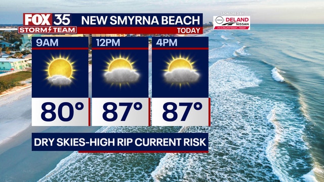 Orlando weather: Hot, dry day across Central Florida; rip current risk high at local beaches