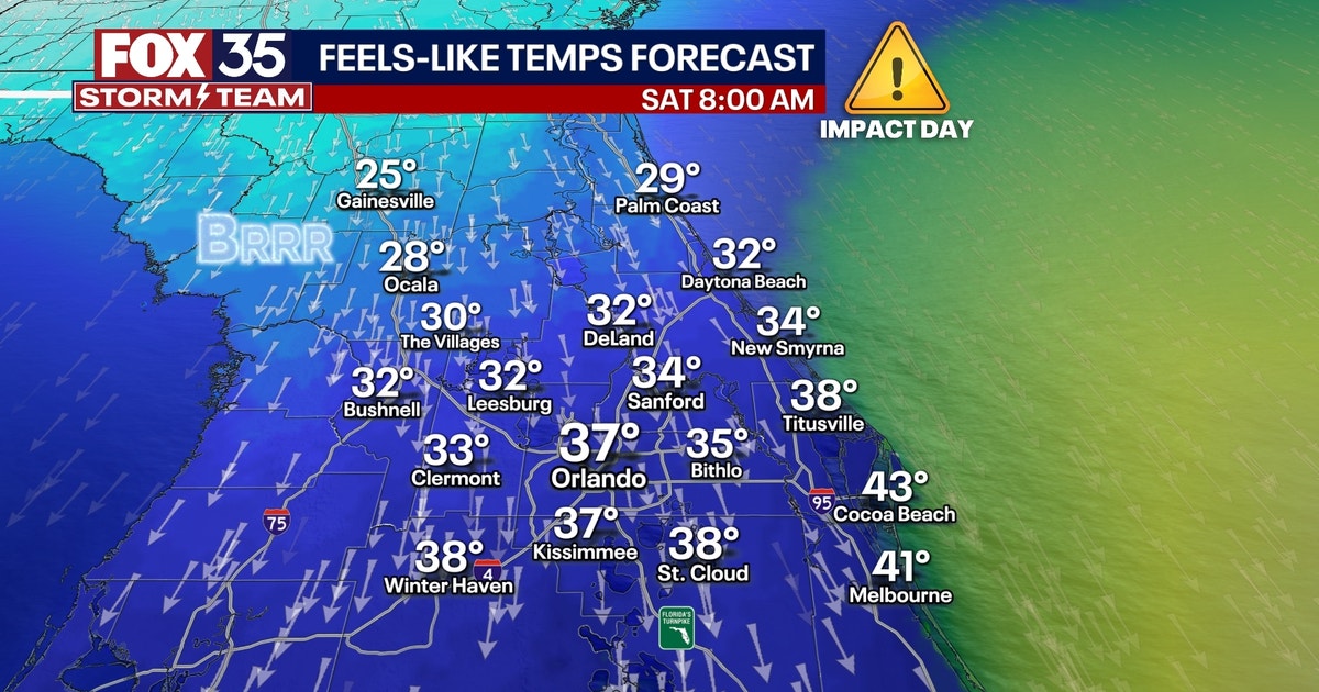 Orlando weather: Central Florida braces for cooler temperatures | FOX ...