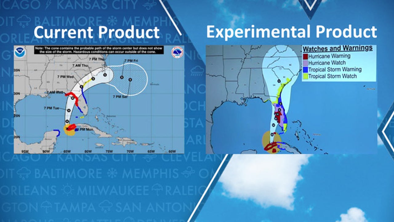 New forecast cone to be tested by National Hurricane Center during 2024 