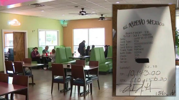 Two $10K tips left by same customer at Texas family-owned restaurant