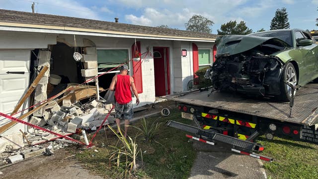 Fleeing driver crashes into Florida home after ramming trooper's patrol car: FHP