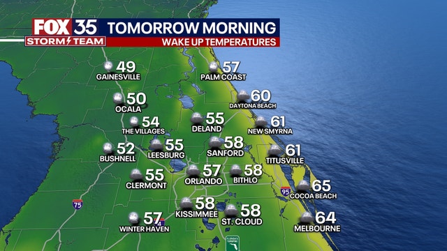 Orlando weather: Temps take a dip overnight with a warmer, breezy Tuesday ahead